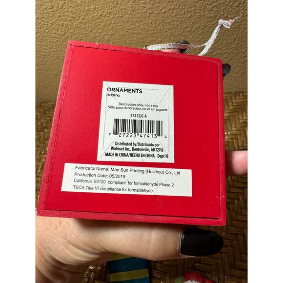 Vintage Cat-Themed Christmas Ornament Set With Stocking Cat Paper Garland - Picture 3 of 14